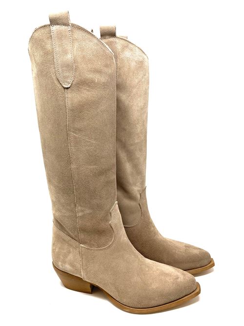 Texano alto donna in camoscio IL LACCIO | TEX926CAMOSCIOCARNE